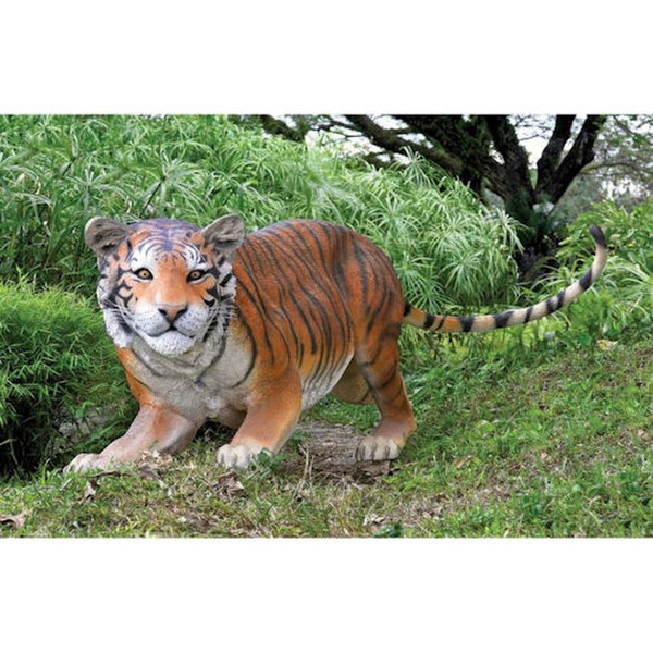 Bengal Tiger Statue Fiberglass Large Big Cat Realistic Garden Sculpture